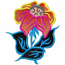 Flowers And Tree Embroidery Design 2